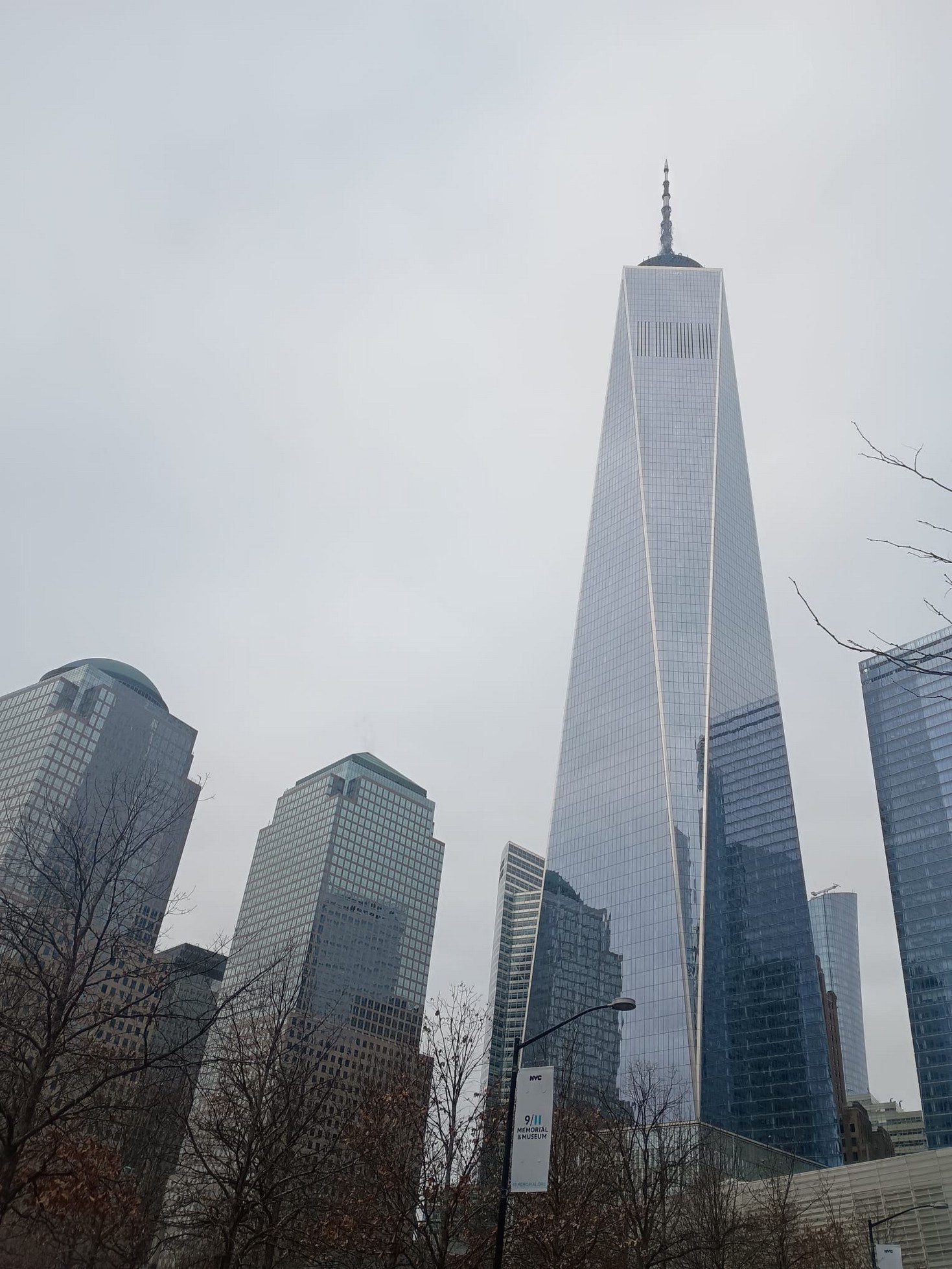 My photo of One World Trade Center standing above the memorial site