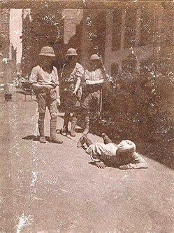 Historical image showing the crawling order imposed after Amritsar