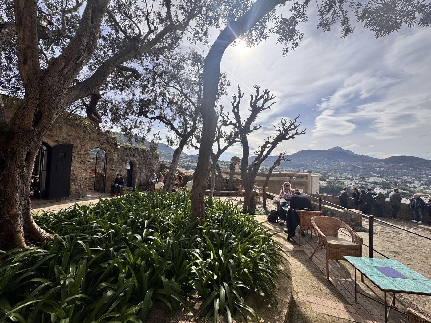 Terrace area inside Aragonese Castle